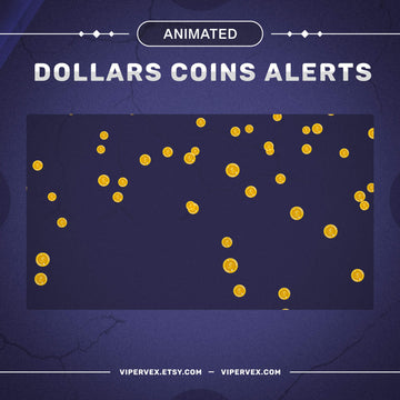 Dollars Coins Donation Animated Stream Alerts | 4x Multiple Colors Animated Alerts | Twitch Stream Alerts Streamlabs | Twitch Alerts