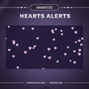 Animated Hearts Twitch Stream Alerts | 4 different colors | Twitch Stream alerts | Streamlabs and StreamElements alerts