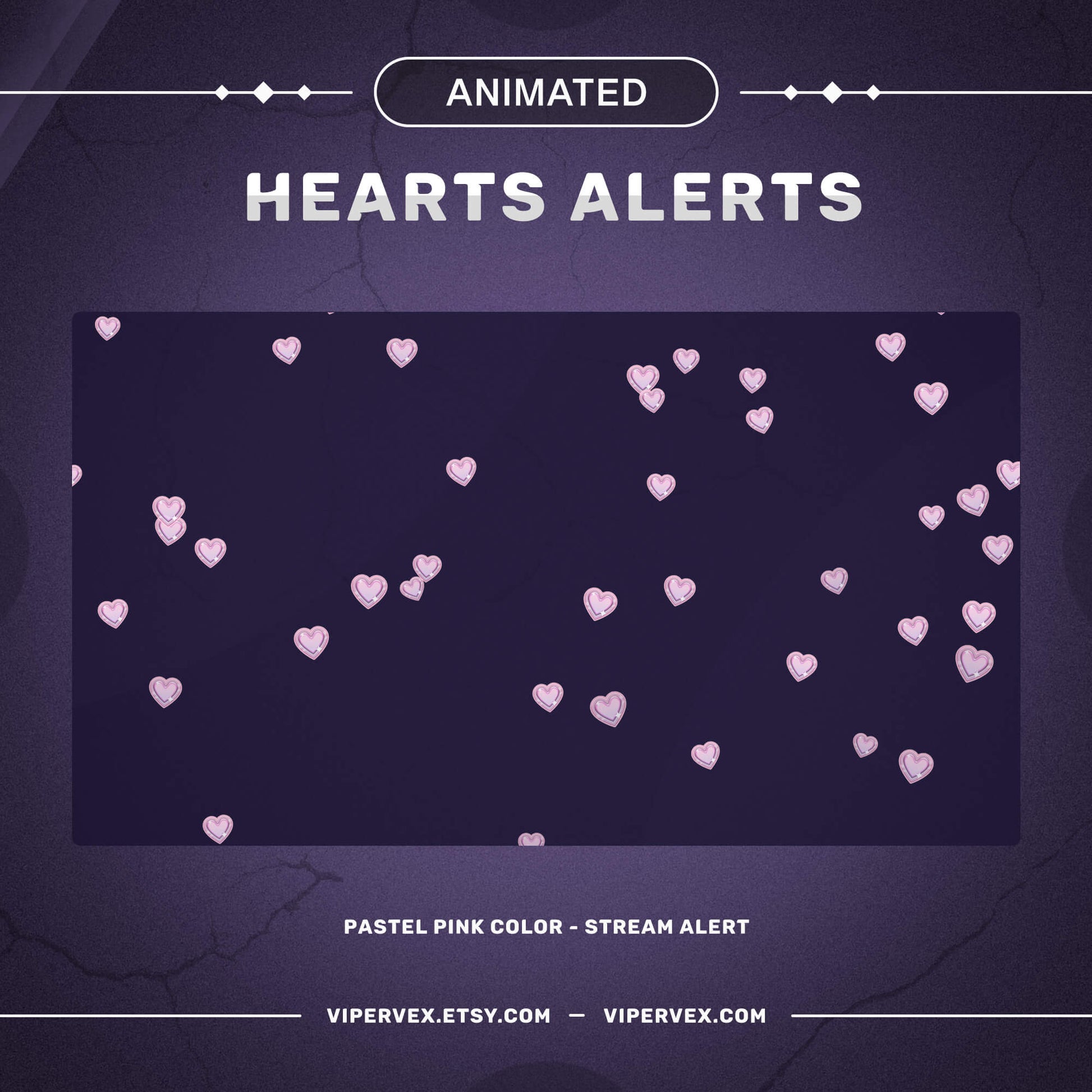 Animated Hearts Twitch Stream Alerts | 4 different colors | Twitch Stream alerts | Streamlabs and StreamElements alerts