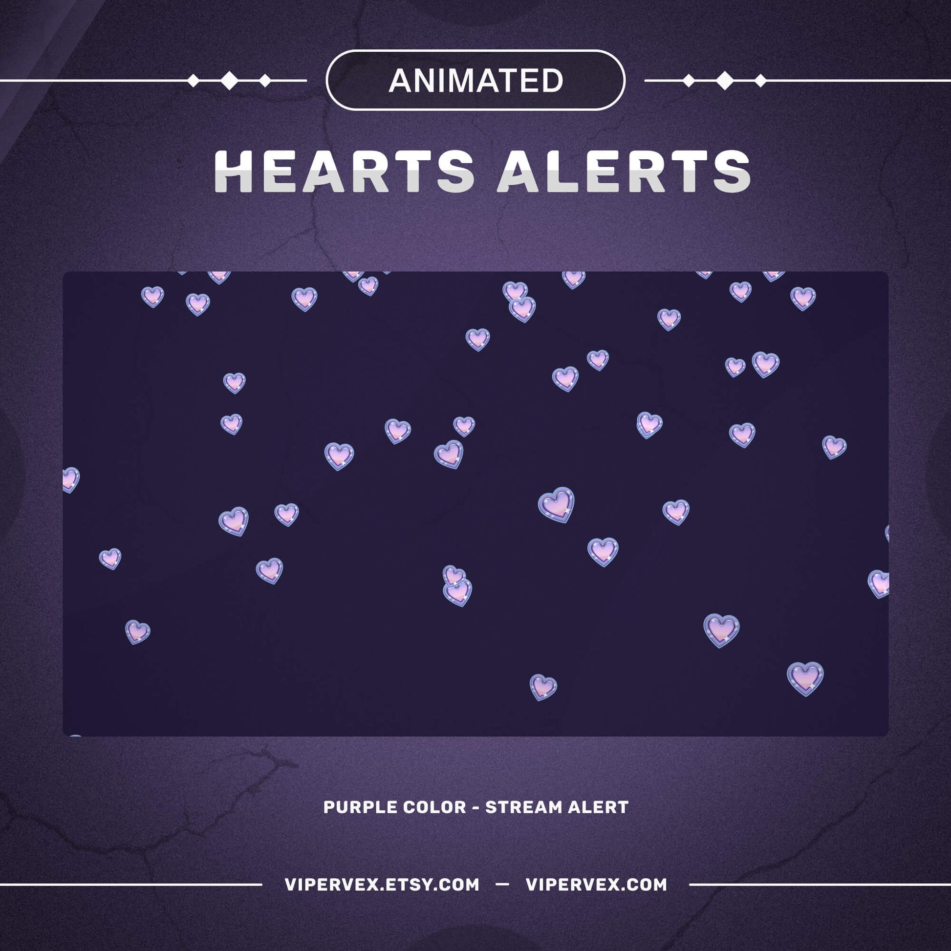 Animated Hearts Twitch Stream Alerts | 4 different colors | Twitch Stream alerts | Streamlabs and StreamElements alerts