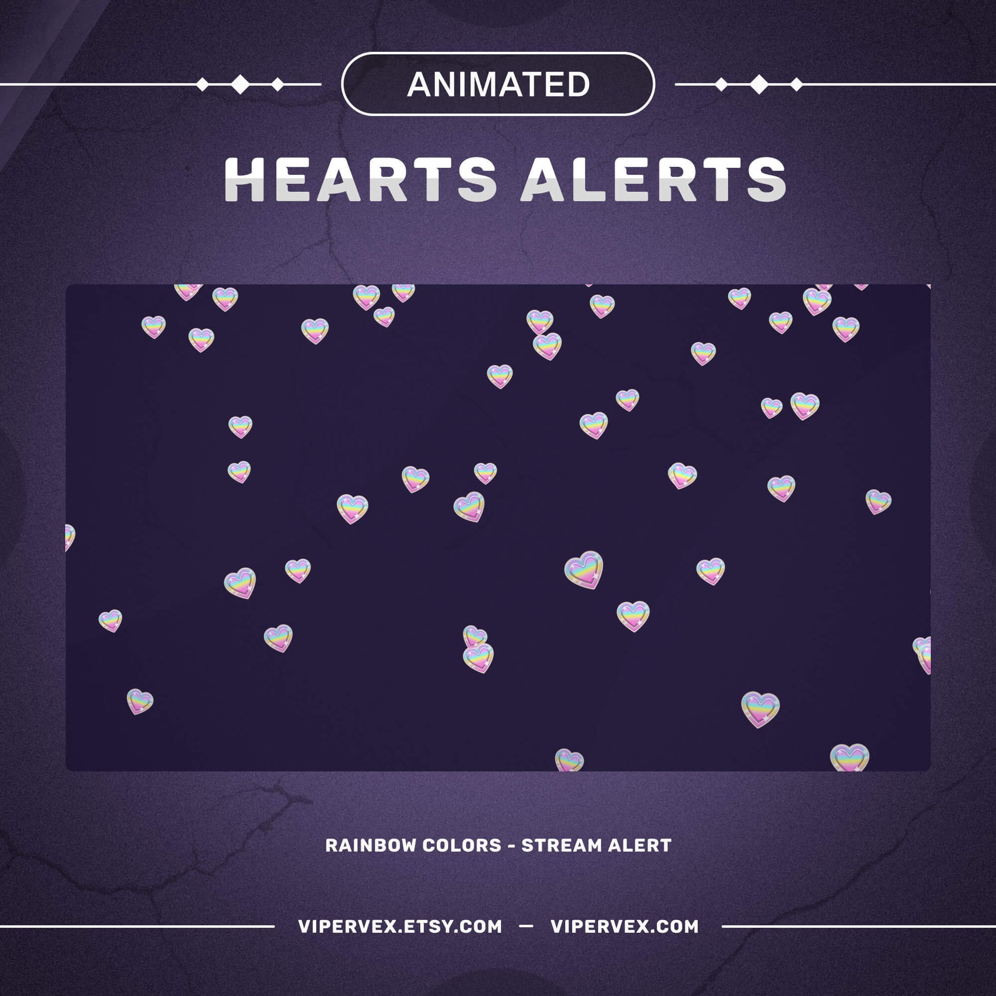 Animated Hearts Twitch Stream Alerts | 4 different colors | Twitch Stream alerts | Streamlabs and StreamElements alerts