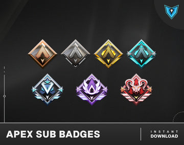 Apex Sub Badges For Twitch, Apex Twitch Emotes, Twitch Sub Badges Apex, Twitch Sub Badges