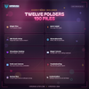 Everything in the download: twelve numbered folders of widget files, guides and assets