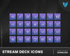 StreamDeck Icons Purple | 84 StreamDeck Icons | Twitch Streamer Assets | Streamdeck Icons | Streamdeck Icon Pack