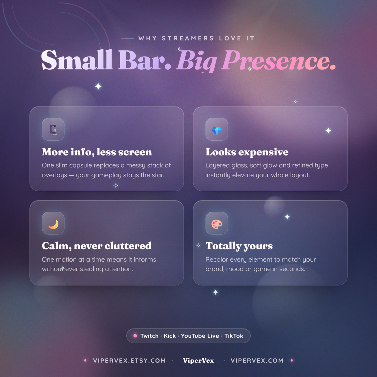 Why streamers run a ticker bar: goals, socials and schedule stay on screen