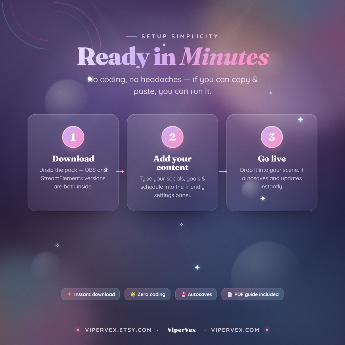 One minute setup steps for the Twitch goal and alert bar