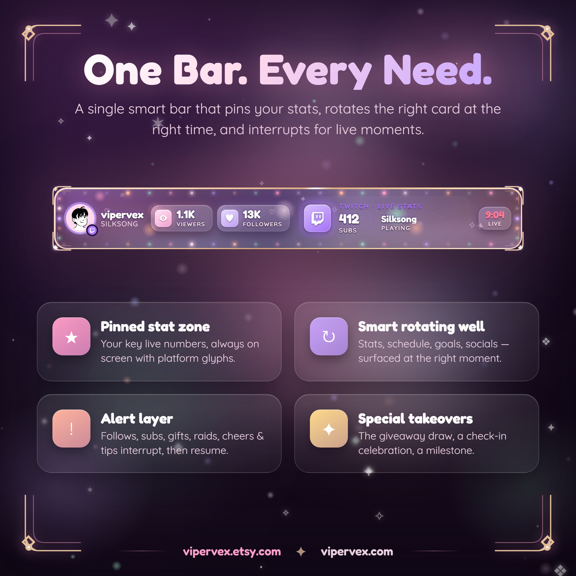 Overview of the NEXUS all in one command bar overlay