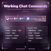 The commands card listing your own chat commands for viewers