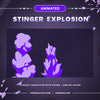 Purple Stinger Transition Twitch Explosion, Animated Stream Transition, Cute Purple Stream Stinger, Stinger Twitch, Twitch Layout