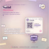 Social Mailbox demo: the flag lifts and a letter is delivered showing a social handle and QR code