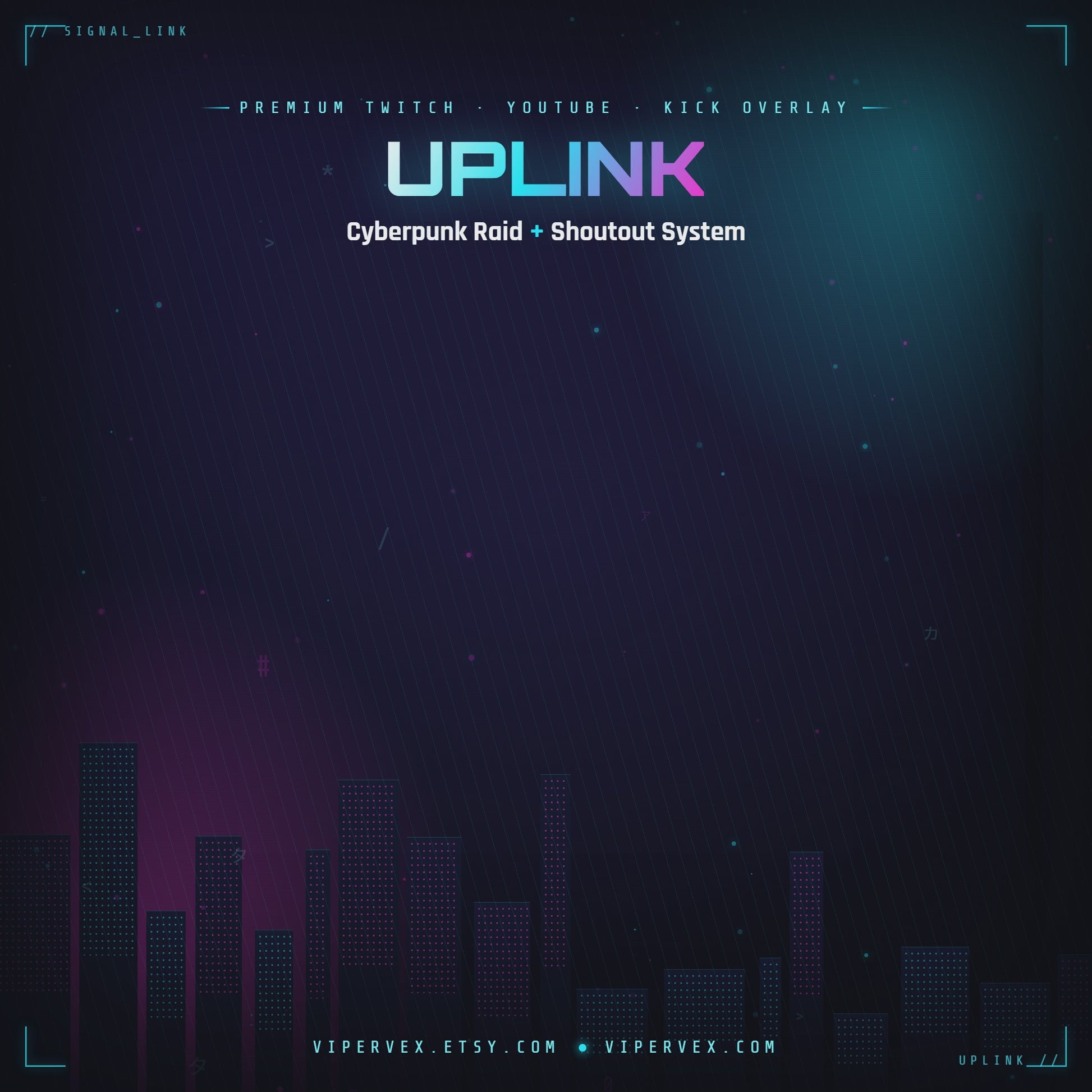 UPLINK demo: the transmission scans, locks, breaches and materialises the arriving creator's card