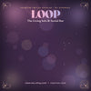 LOOP social info bar demo: slides cycle through socials, schedule and commands with animated transitions