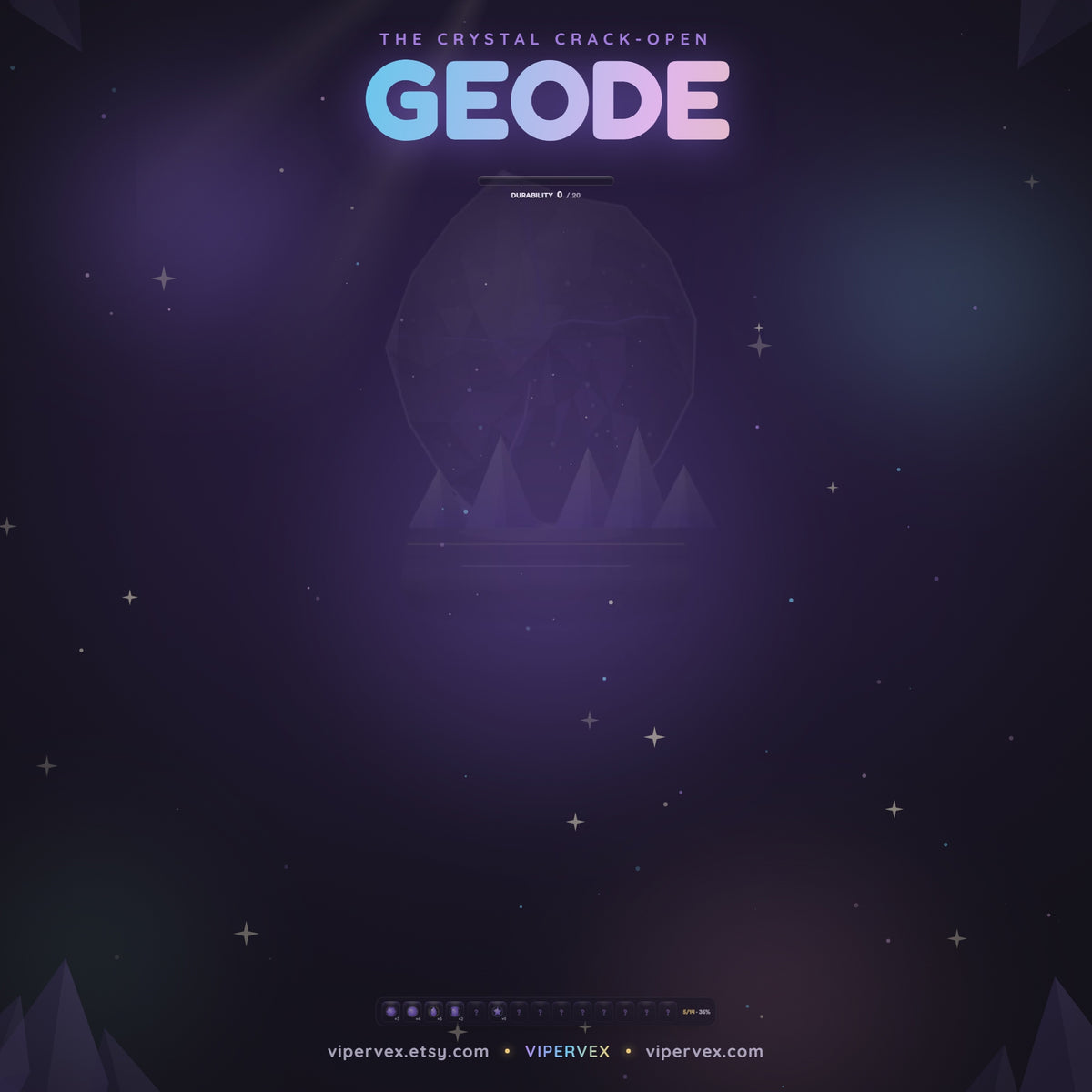 Product video: strikes crack the geode until it splits open and reveals a gem for the museum