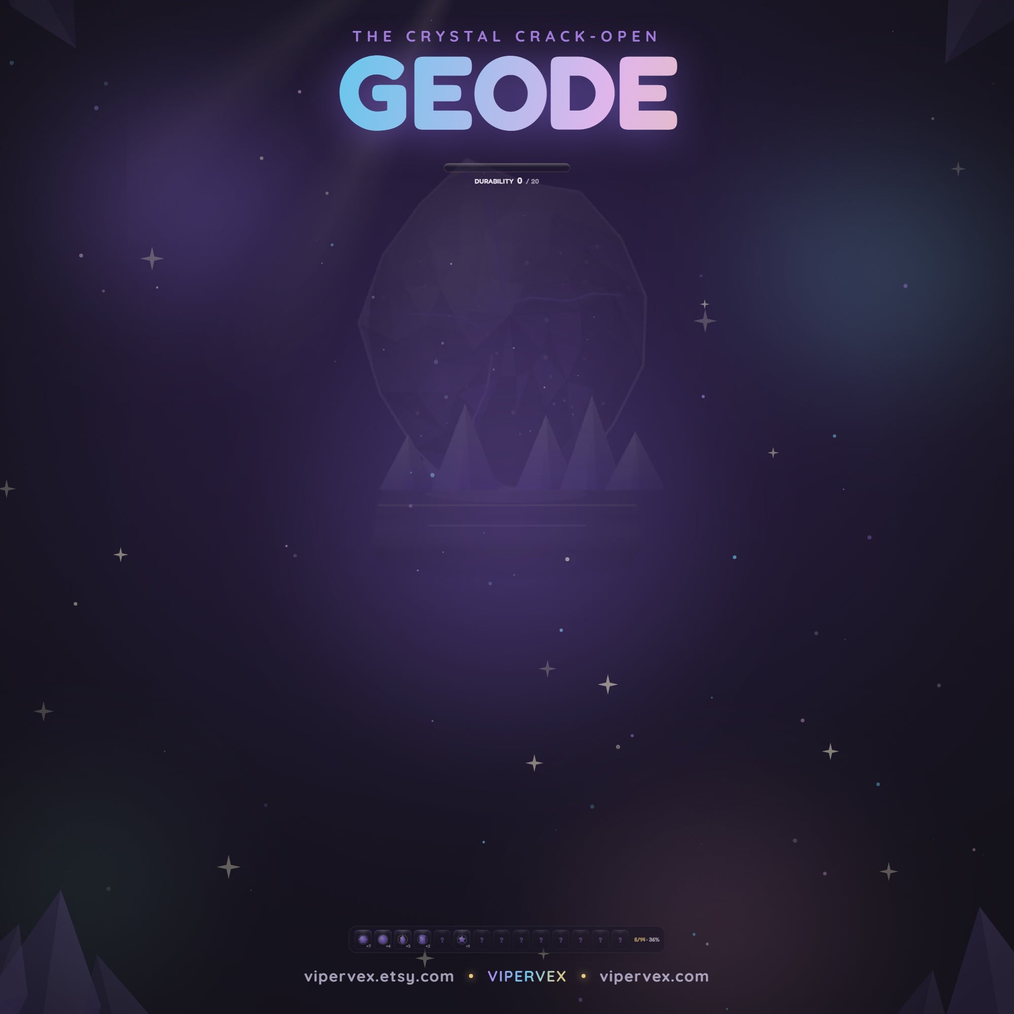 Product video: strikes crack the geode until it splits open and reveals a gem for the museum
