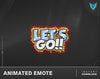 Animated Twitch Emote Let's Go, Twitch Emote, Animated Emotes, Stream Overlays, Twitch Overlays