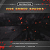 Fire Ember Sparks Stream Decoration, Vtuber Streamer Scenes Decoration, Animated Stream Decor, Animated Stream Decorations Orange