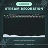 Christmas Lights Stream Decoration With Falling Snow, Winter Twitch Overlay, Cozy Vtuber Screens, Snow Stream Decoration