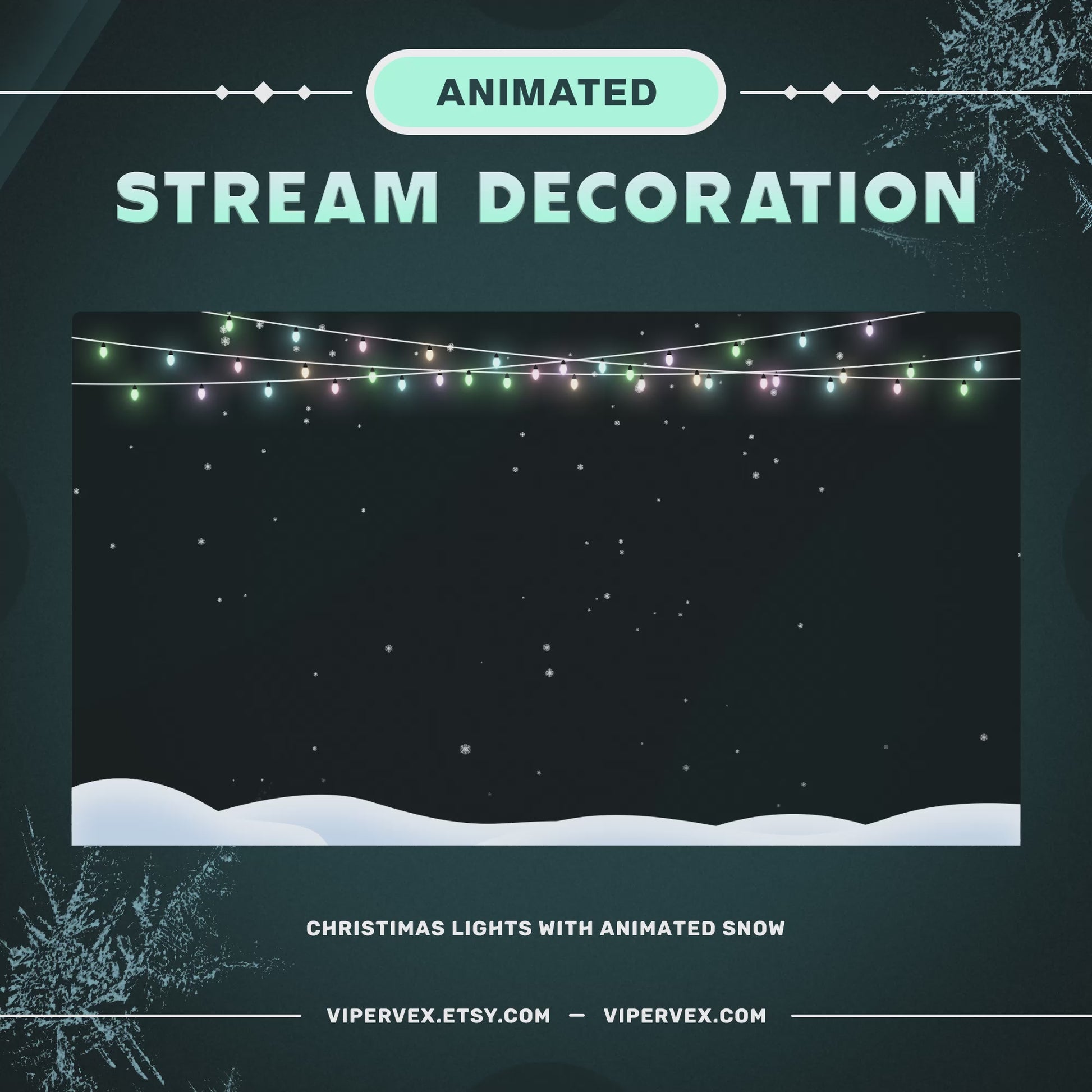 Christmas Twitch Overlay and Alerts Package for OBS and Streamlabs