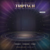 TRIPTYCH demo: viewers check in from chat and rotate through the lit centre card with their streak and level