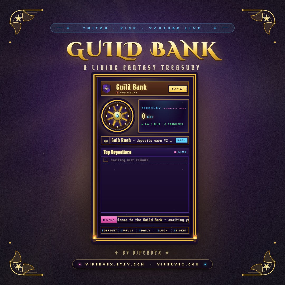 Product video: coins pour into the pixel guild treasury and the vault rank climbs