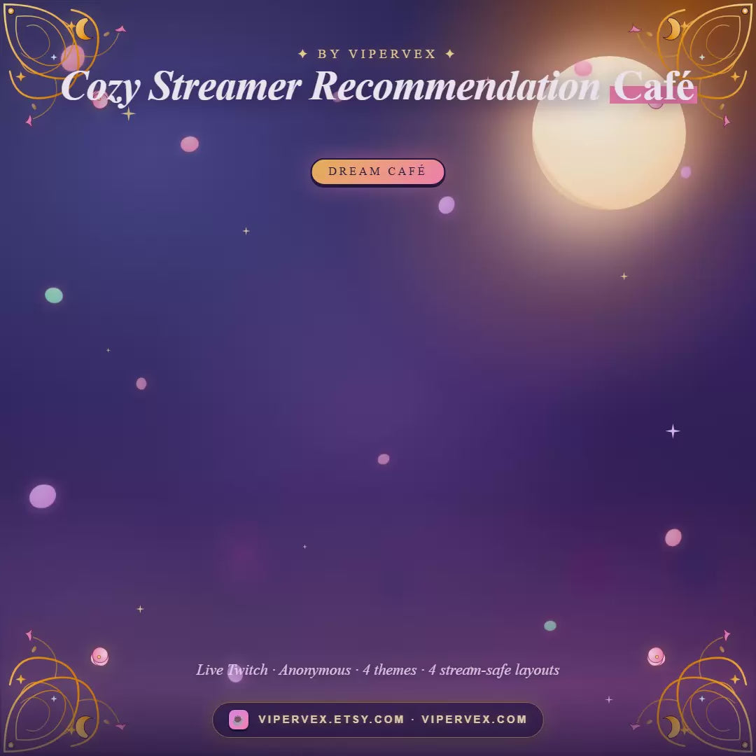 Product video: a cafe recommendation card slides in from a chat command and a raider becomes Brew of the Day