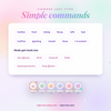 The status chat commands with a command prefix and a per viewer cooldown