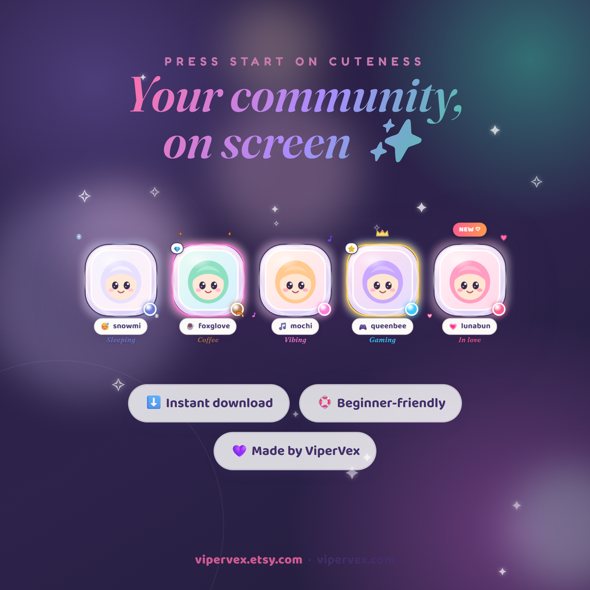 PRESENCE viewer status widget by ViperVex closing card
