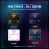 Five theme moods: Gold Jackpot, Neon Party, Cute Pastel, Arcade Ticket and custom