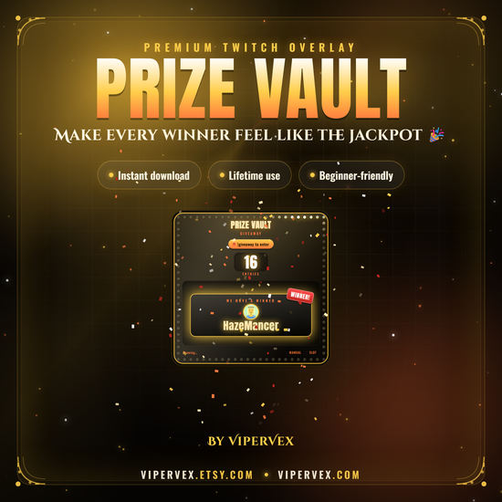 PRIZE VAULT giveaway widget by ViperVex closing card