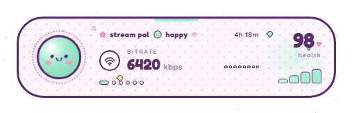 The Kawaii theme: pastel sticker styling with rounded bubble shapes