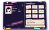 The passport board in the Cosmic theme