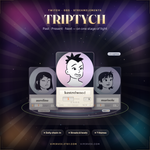 Viewer spotlight widget: three lit cards with one viewer held in the centre