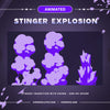 Purple Stinger Transition Twitch Explosion, Animated Stream Transition, Cute Purple Stream Stinger, Stinger Twitch, Twitch Layout