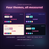 The four colour themes for the word game overlay